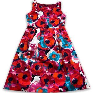 Rafaella Floral Dress - Red, Pink, Blue